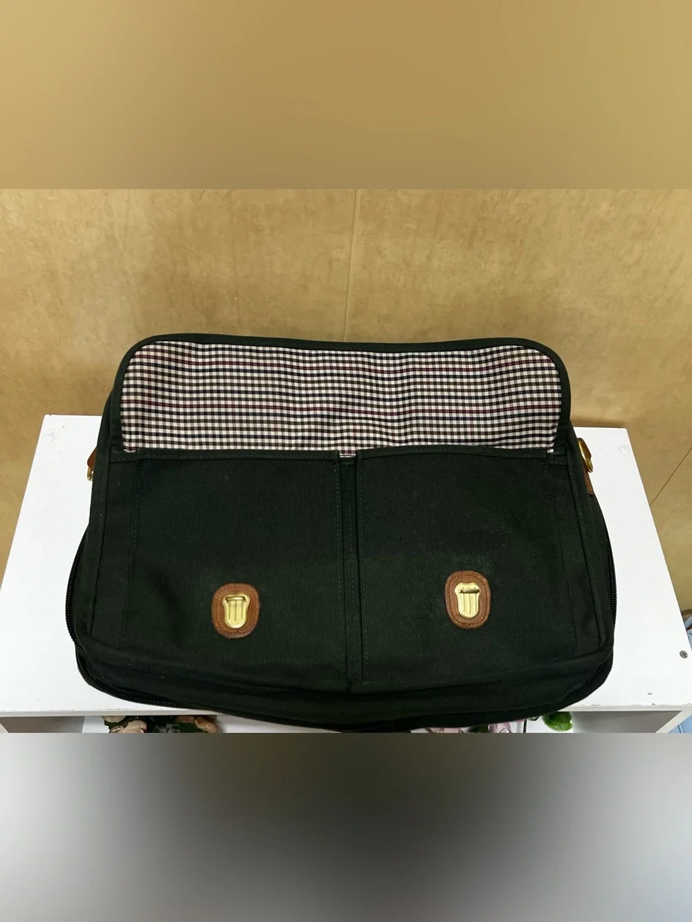 Vintage Laptop Briefcase Messenger Bag